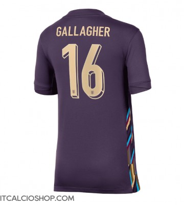Inghilterra Conor Gallagher #16 Seconda Maglia Femmina Europei 2024 Manica Corta